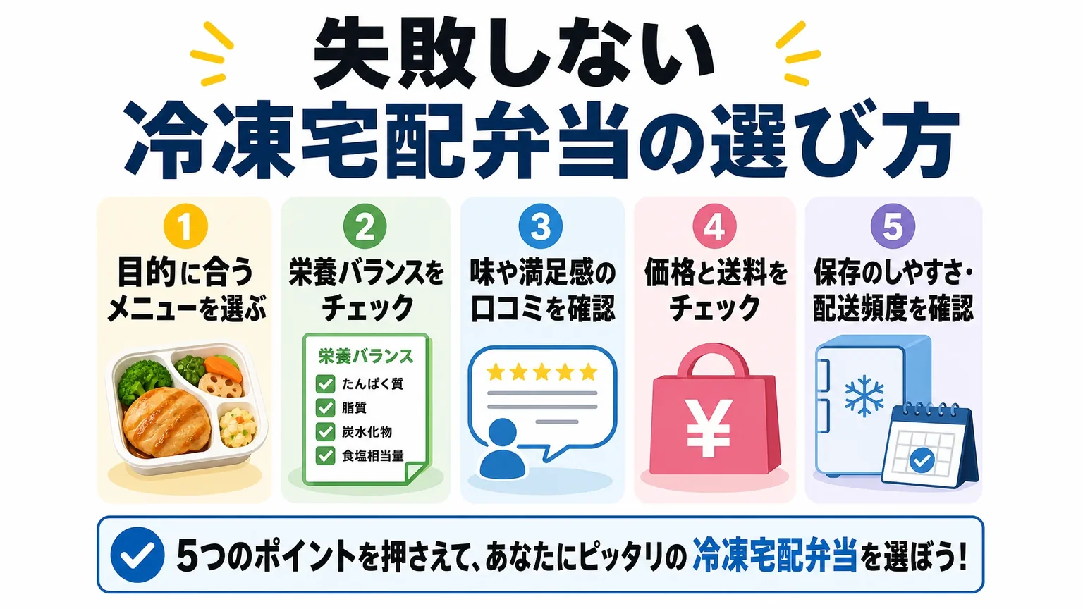 失敗しない冷凍宅配弁当の選び方